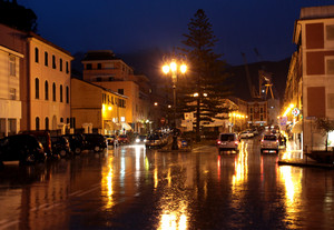 Pioggia su Piazza Brigate Partigiane