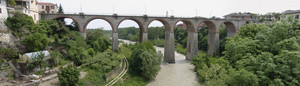 Panoramica del ponte a Dronero