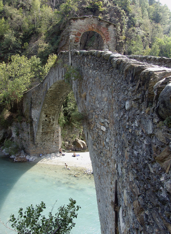 ''Il ponte del Roch o del diavolo, anno 1377'' - Lanzo Torinese