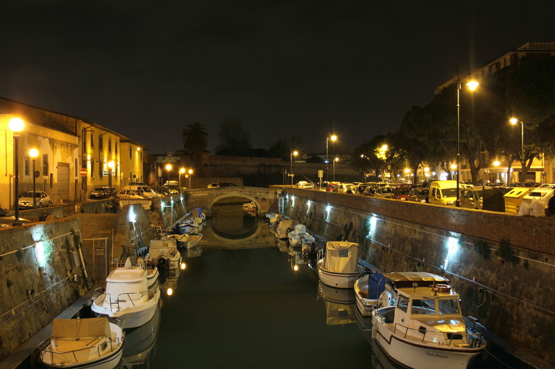 ''Notte sul canale'' - Livorno