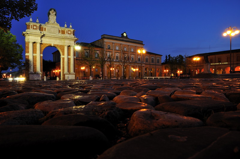 ''Piazza Ganganelli in notturno'' - Santarcangelo di Romagna