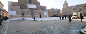 Piazza Maggiore dopo la neve