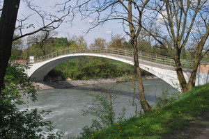 Parco della Pellerina ponte pedonabile sulla Dora