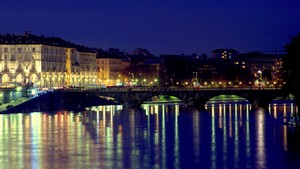 Ponte Vittorio Emanuele I sul Po ripreso dal ponte Isabella