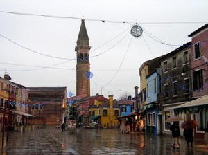 La piazza di Burano