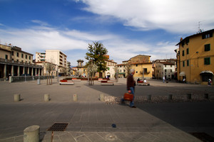 La piazza a Montevarchi