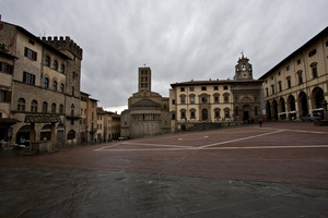 La piazza bagnata