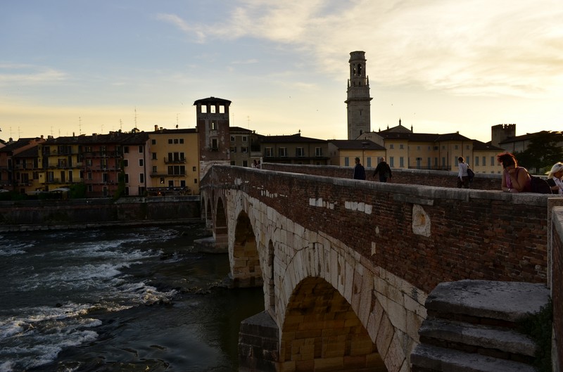''tramonto a ponte pietra'' - Verona
