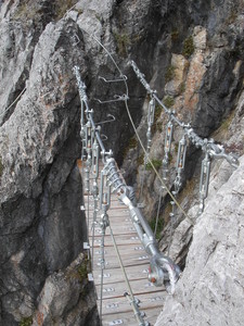 Bardonecchia, ponte della ferrata di Melezet