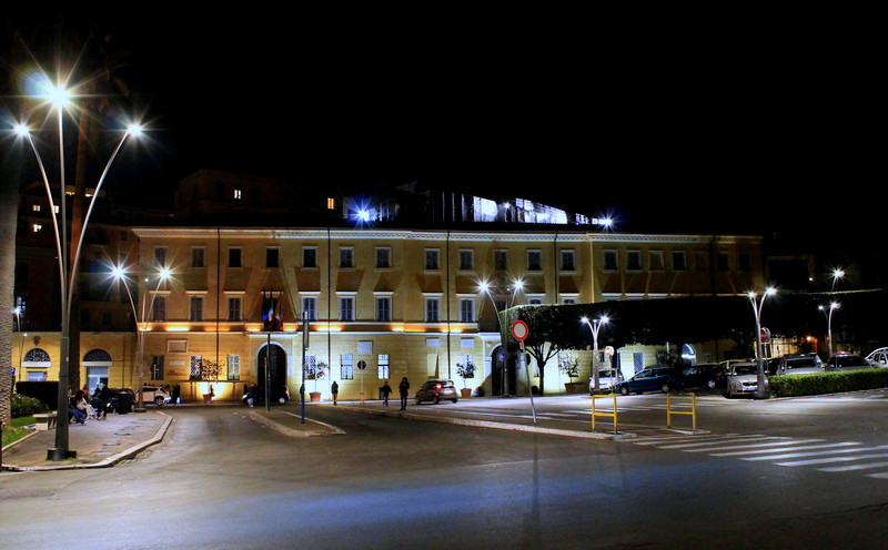 ''La piazza del Municipio di notte'' - Frascati