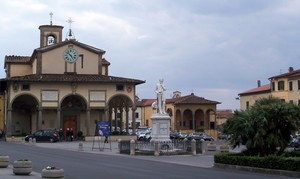 La piazza di Monsummano Terme