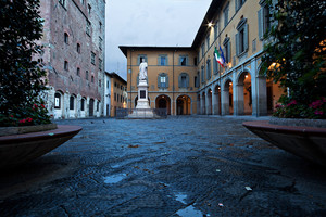 il cuore di Prato al Crepuscolo