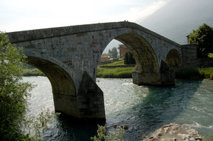 Frazione Campovico: ponte di Ganda sul fiume Adda