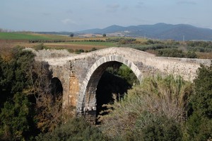 Vulci, il ponte dell’Abbadia visto da valle
