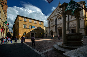 The main piazza of Pienza
