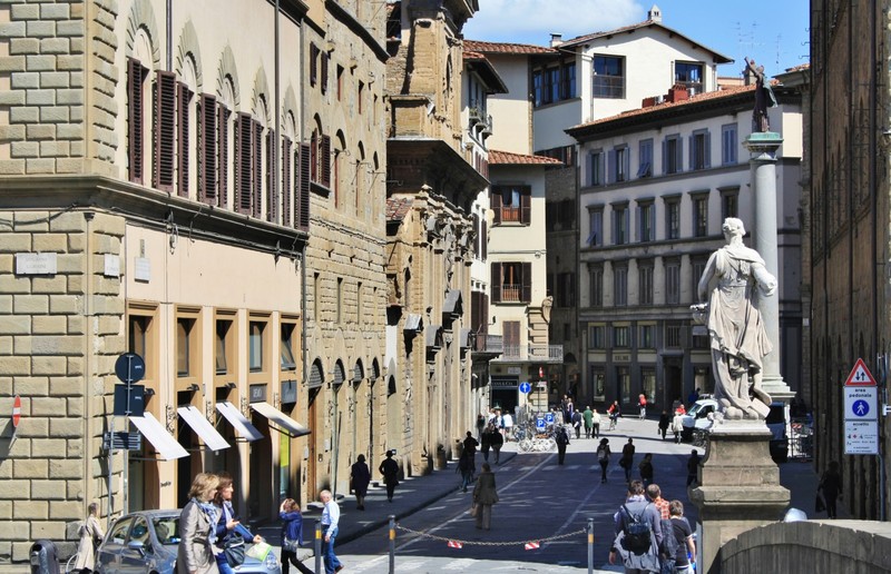 ''Piazza Santa Trinita vista dal ponte'' - Firenze