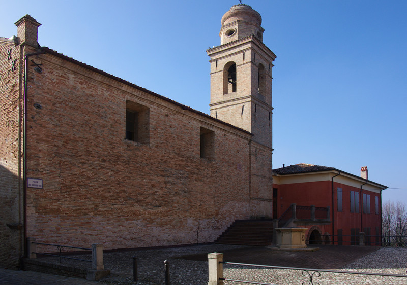 ''la piazza della chiesa a Saludecio'' - Saludecio