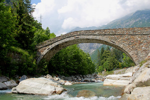 Ponte di Gaby sul torrente Lys