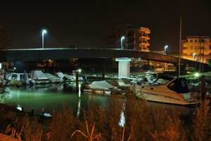 Il ponte verso Gatteo Mare, by night