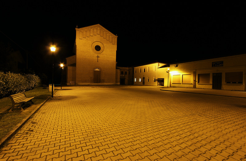 ''Piazza Giovanni XXIII di notte'' - Ceregnano