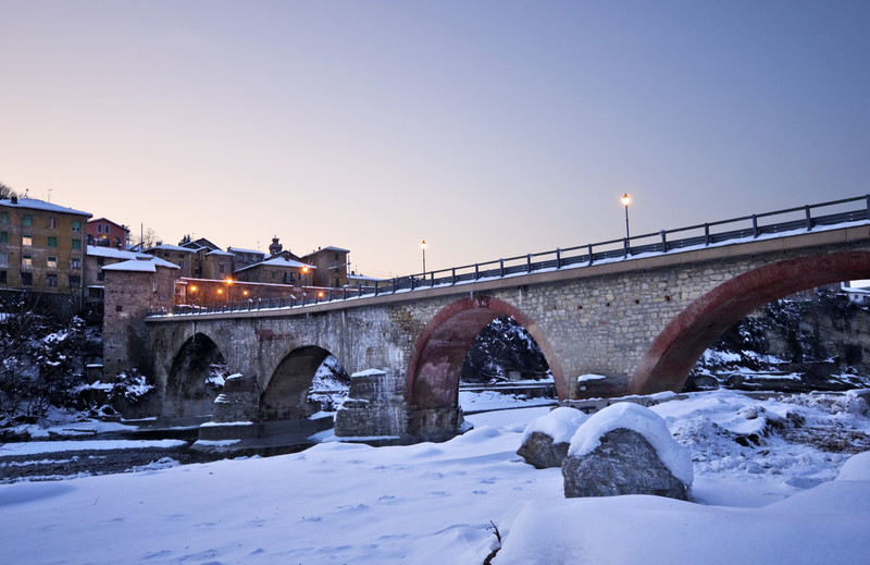 ''Ponte invernale al tramonto'' - Serravalle Scrivia