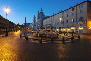 Piazza Navona verso sud alba