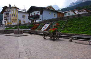 Piazza Italia a Vigo di Fassa