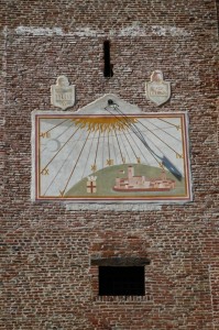 Meridiana sulla torre di Cmposampiero