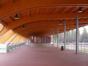 Stadio Primo Nebiolo, la struttura lignea della tribuna