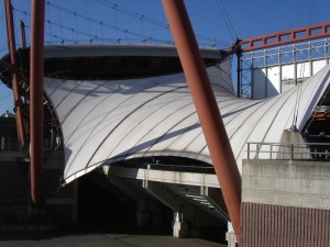 Torino, Stadio delle Alpi, particolare della “vela”