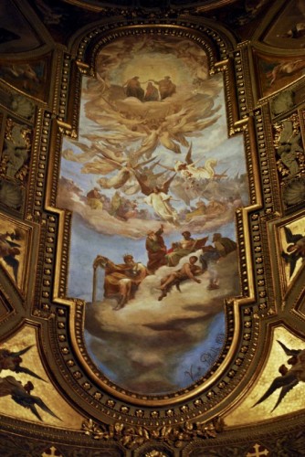 Pompei - Santuario della Beata Vergine del Rosario - affreschi della navata centrale