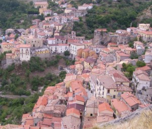 Panorama di Castelmezzano (PZ) dai resti del Castello Normanno