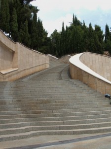 La scalinata della Via Crucis