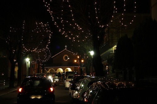 Carpegna - verso la messa di mezzanotte Carpegna - verso la messa di mezzanotte