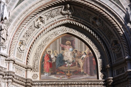 Firenze - lunetta del portale Santa Maria in Fiore Firenze - lunetta del portale Santa Maria in Fiore