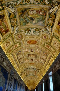 la galleria delle carte geografiche nei Musei Vaticani a Roma