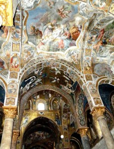 Affreschi e mosaici dorati  della Chiesa di S.ta Maria dell’Ammiraglio