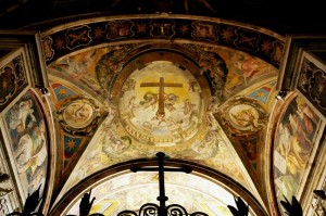 un soffitto di una cappella laterale nella Basilica Santa Maria sopra Minerva