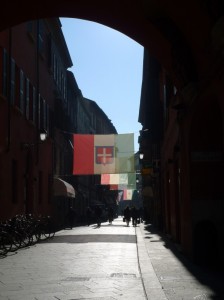 Tricolori in controluce