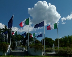 Bandiere e fontane