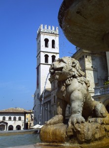Il leone della piazza comunale