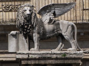 Un leone in Piazza delle Erbe