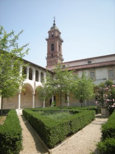 Savigliano, giardino del chiostro del convento di San Francesco