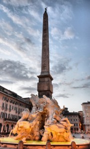 obelisco e scultura del Bernini