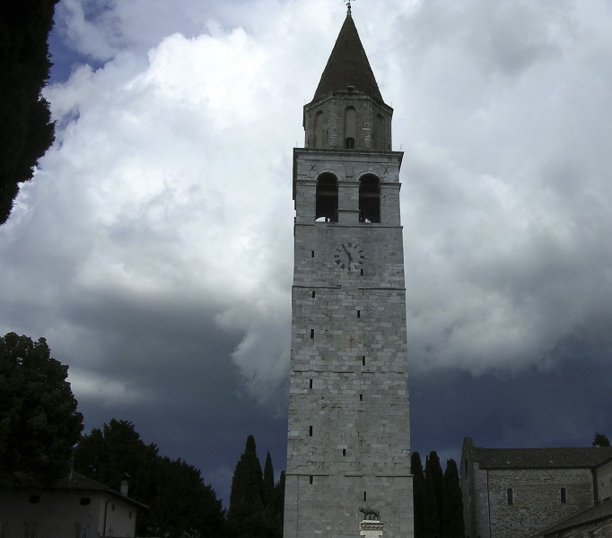 ''L’antichissimo campanile nella tempesta.'' - Aquileia