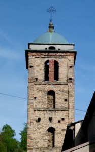 - VALGIOIE - Torre campanaria della Chiesa di S. Giovanni Battista.