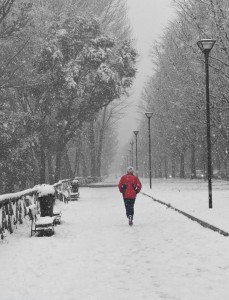 Footing sotto la neve