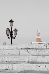 La scala e il campanile di San Marco