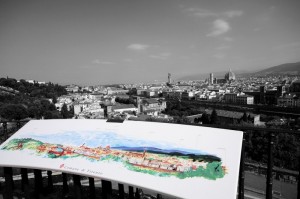 La tavola del panorama di Firenze