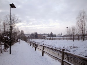 Prima neve sul passeggio